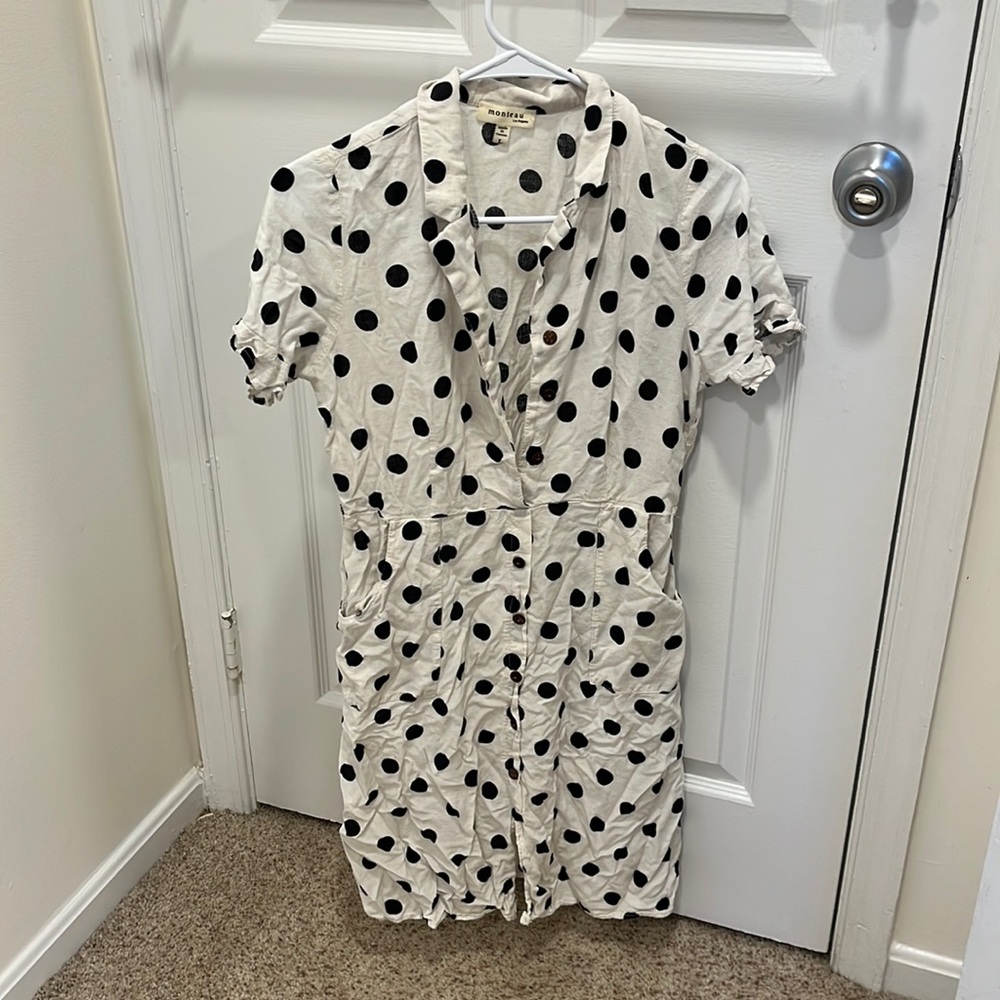 Monteau Los Angeles polkadot shirt dress